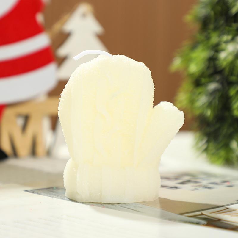 Christmas Decorations, Mini Woolen Glove-shaped Scented Candles, Souvenir Gifts, Scented Candles, Table Ornaments