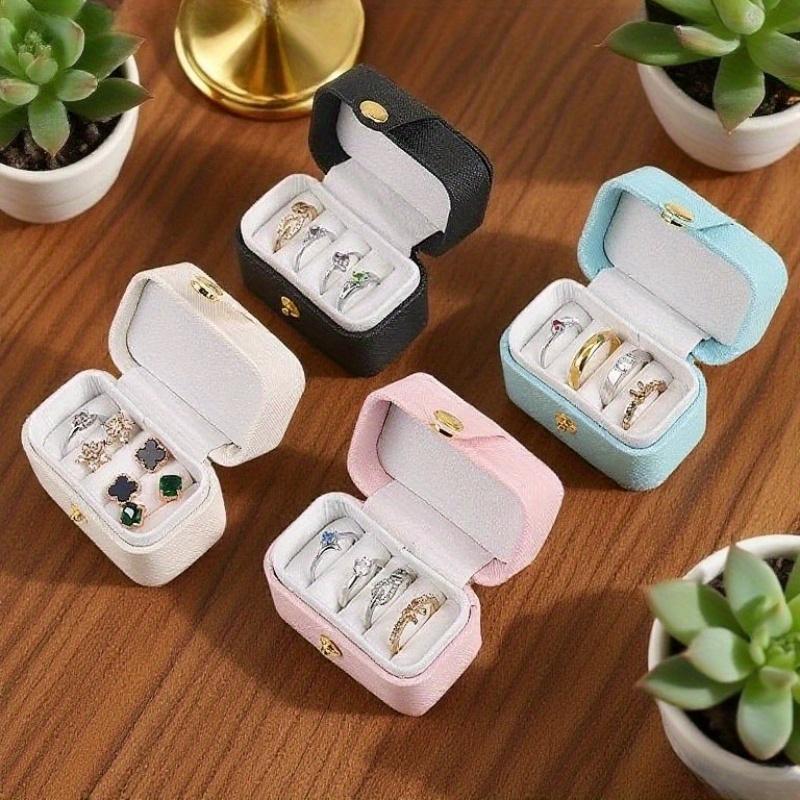 Mini Jewelry Storage Box, with A Button Flip Decoration Storage Box, Simple Ring Necklace Earrings Storage Box, Display Gift Box