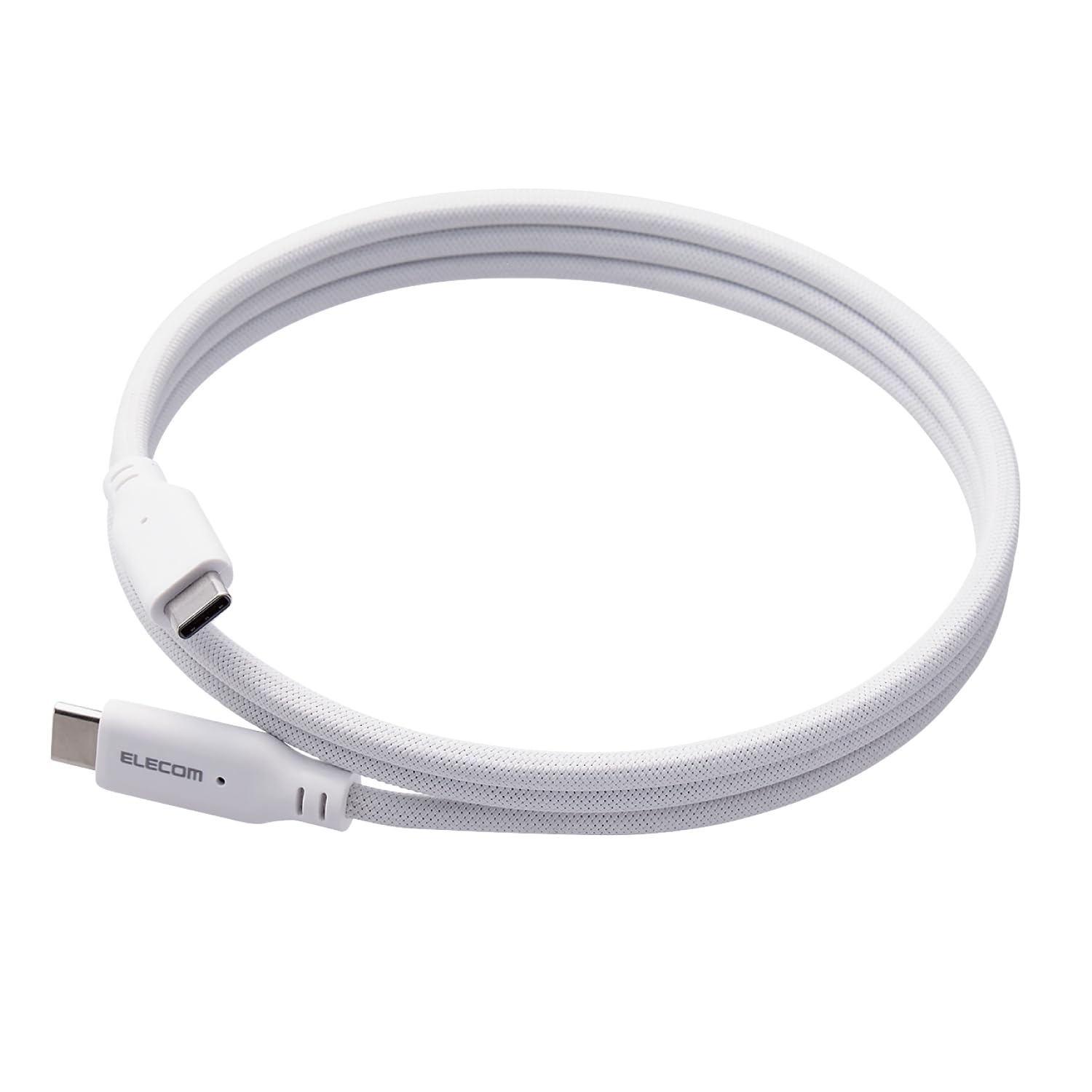 

ELECOM USB Type C Cable 1m PD Compatible 100W 5A Magnet Mesh Cable Soft White 16 Series Compatibility / [iPhone Verified] MPA-CC5PMG10WH білий