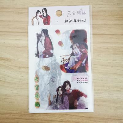 Cantao Anime Heaven Official's Blessing Transparente klistremerker Tagger Klistrelapper Dekal Toy 6 ark