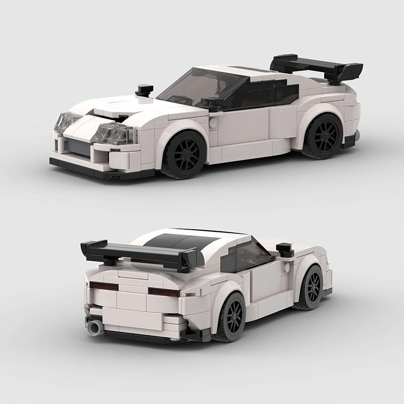 AAYK1 City Technical Speed World Famous Car Building Blocks Racing Fast And Furious Moc Brick Vehicle A80 Supra V2 Toys Kid