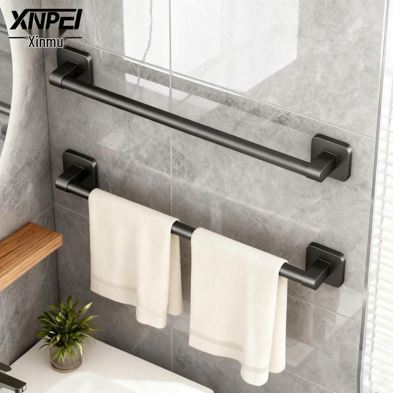 Xinpei Punch-Free Space Aluminum Bathroom Towel & Storage Rack