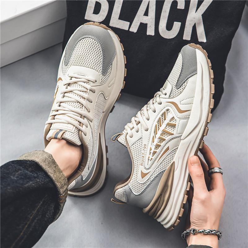 

Men s shoes autumn breathable sports shoes trendy versatile men s mesh student running shoes casual dad shoes men s 39