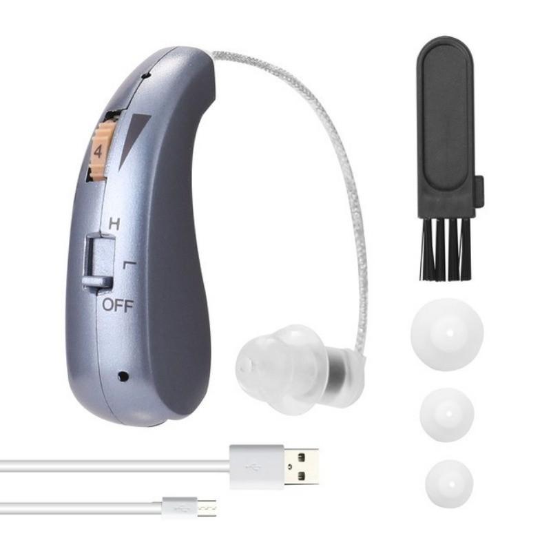Digital Rechargeable Hearing Aid Wireless Mini Hearing Amplifier Smart Noise Reduction Invisible BTE Ear Aids
