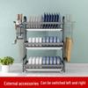 Nordic Foldable 3-Tier Carbon Steel Kitchen Dish Drying Rack