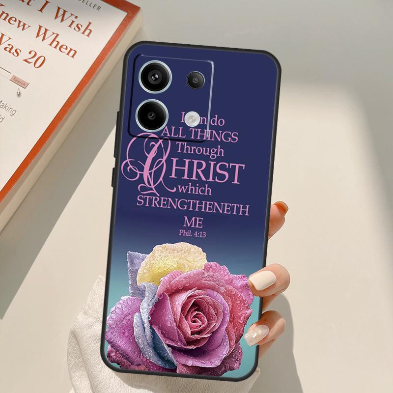 

Christian Jesus Christ Bible Verse Funda For Xiaomi Redmi Note 13 10 11 12 14 15 Pro Plus Case For Redmi 15 15C 13C 12C 10C 14C Redmi 12 4G