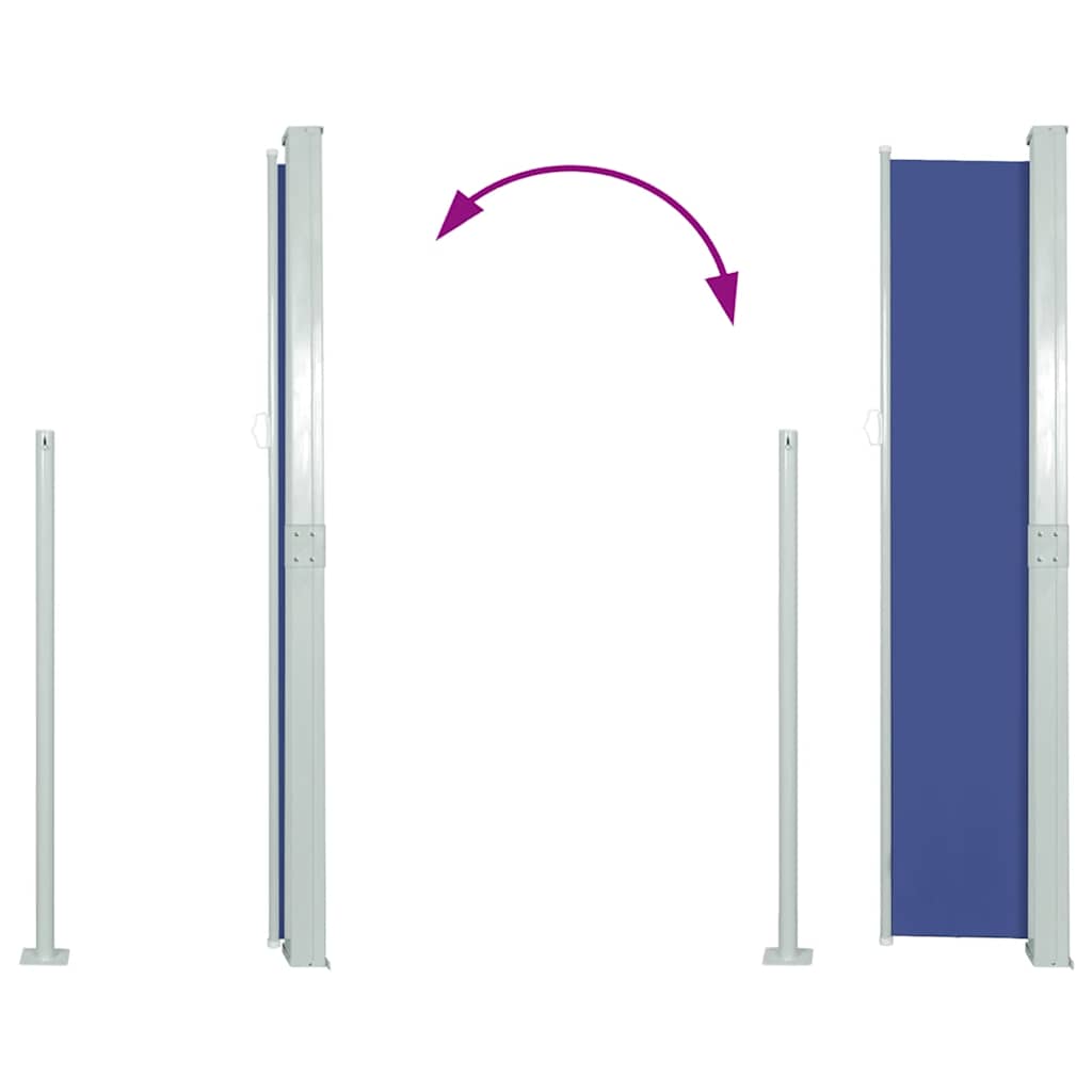 Retractable Side Awning 160 X 500 Cm Blue