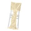 Luxurious Satin Wedding Chair Slipcovers Chiffon Covers with Ruffles for Banquets and Special Occasions