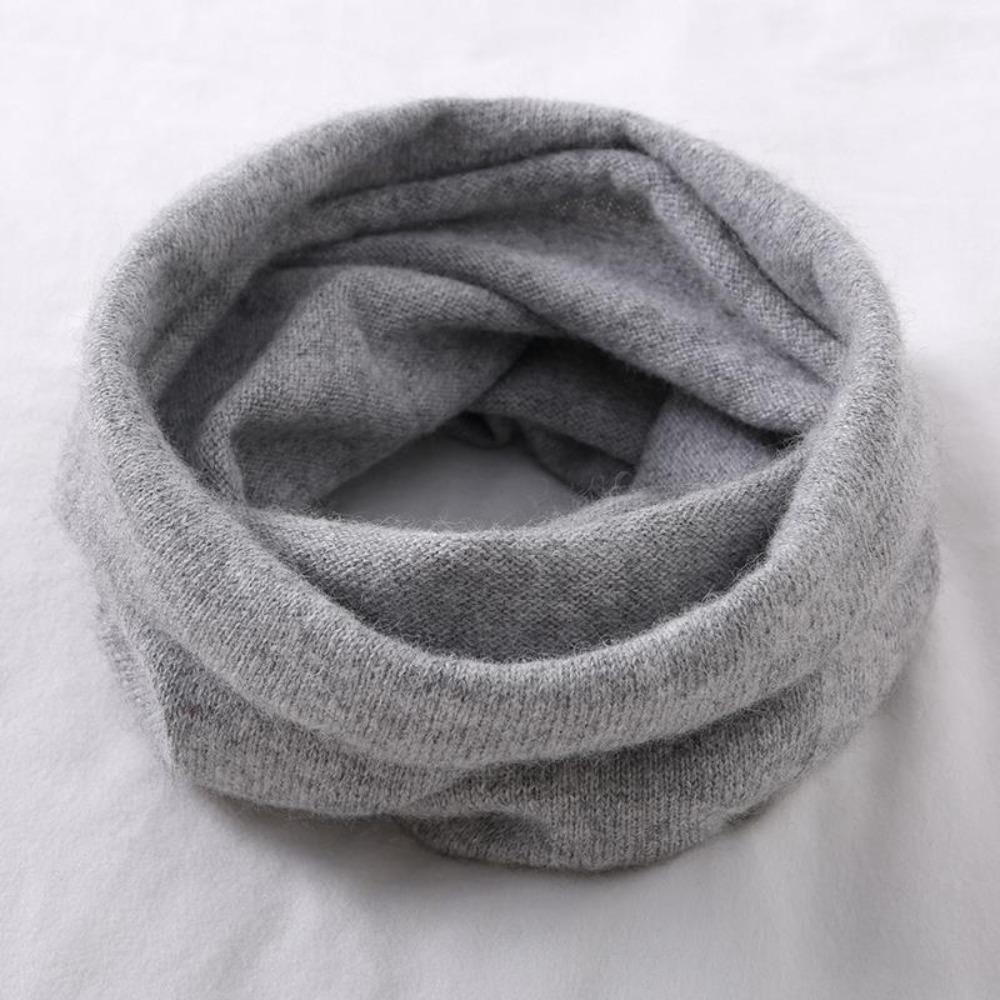 Soft Windproof Winter Neck Gaiter Cold-proof Solid Color Tube Scarf Neck Protection Cashmere Winter Scarf Men And Women