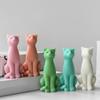 Flexible Silicone Mold Handmade Scented Candle Mould 3D Sitting Cats Aromatherapys Jewelry Mold Home Decoration Mold
