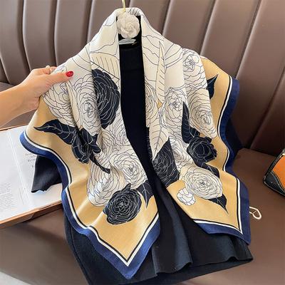 90 * 90cm New Square Scarf Multi Functional Decorative Fashion Scarf Dual Purpose Shawl Wear Sunscreen Winter Warmth