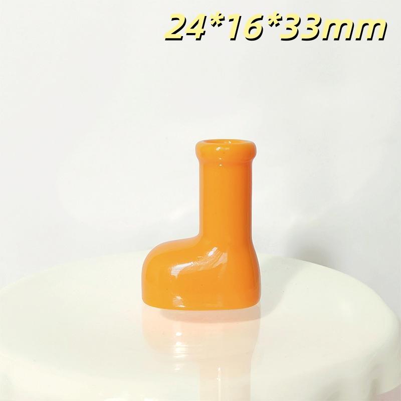 Miniature Christmas Red Rubber Boots Vase Creative Dollhouse Desktop Ornament for Xmas Window Sill Decoration