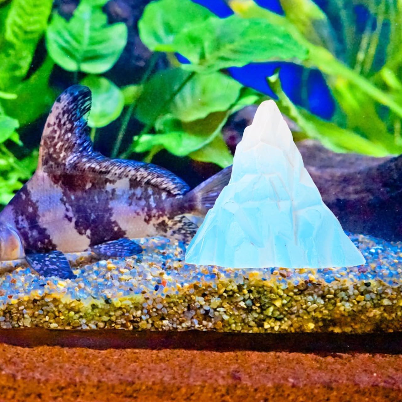 Декорация для аквариума  Снежная гора , 2 шт., модель айсберга, украшение для аквариума  Ландшафт айсберга и ледника , аксессуары для террариума с черепахами, сине-белый