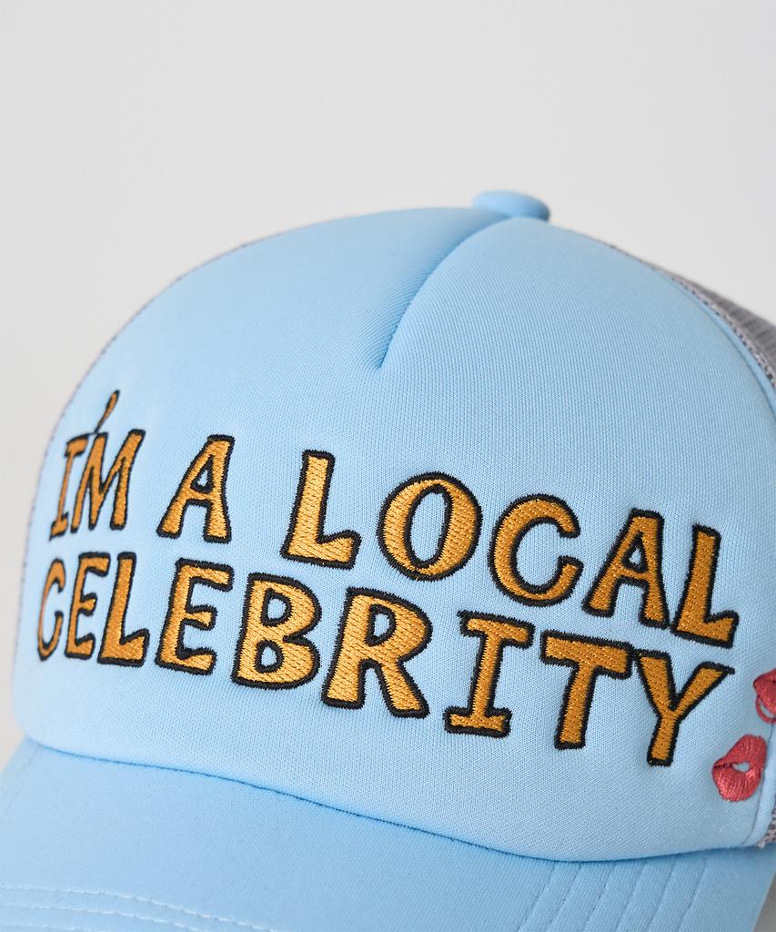 Gameoncheupaeb Im A Lcoal Celebrity Trucker Cap (Sky Blue)