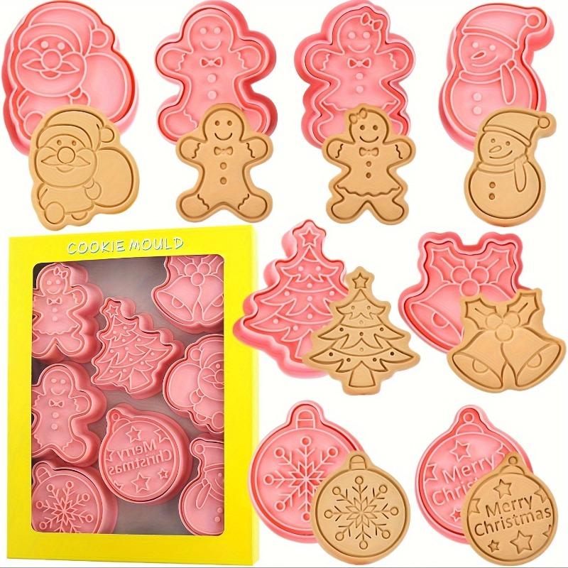 Christmas Cookie Mold Set Creative Baking Tools Holiday Biscuit Cutter Sugar Cookie Shaper DIY Kitchen Accessories for Baking.