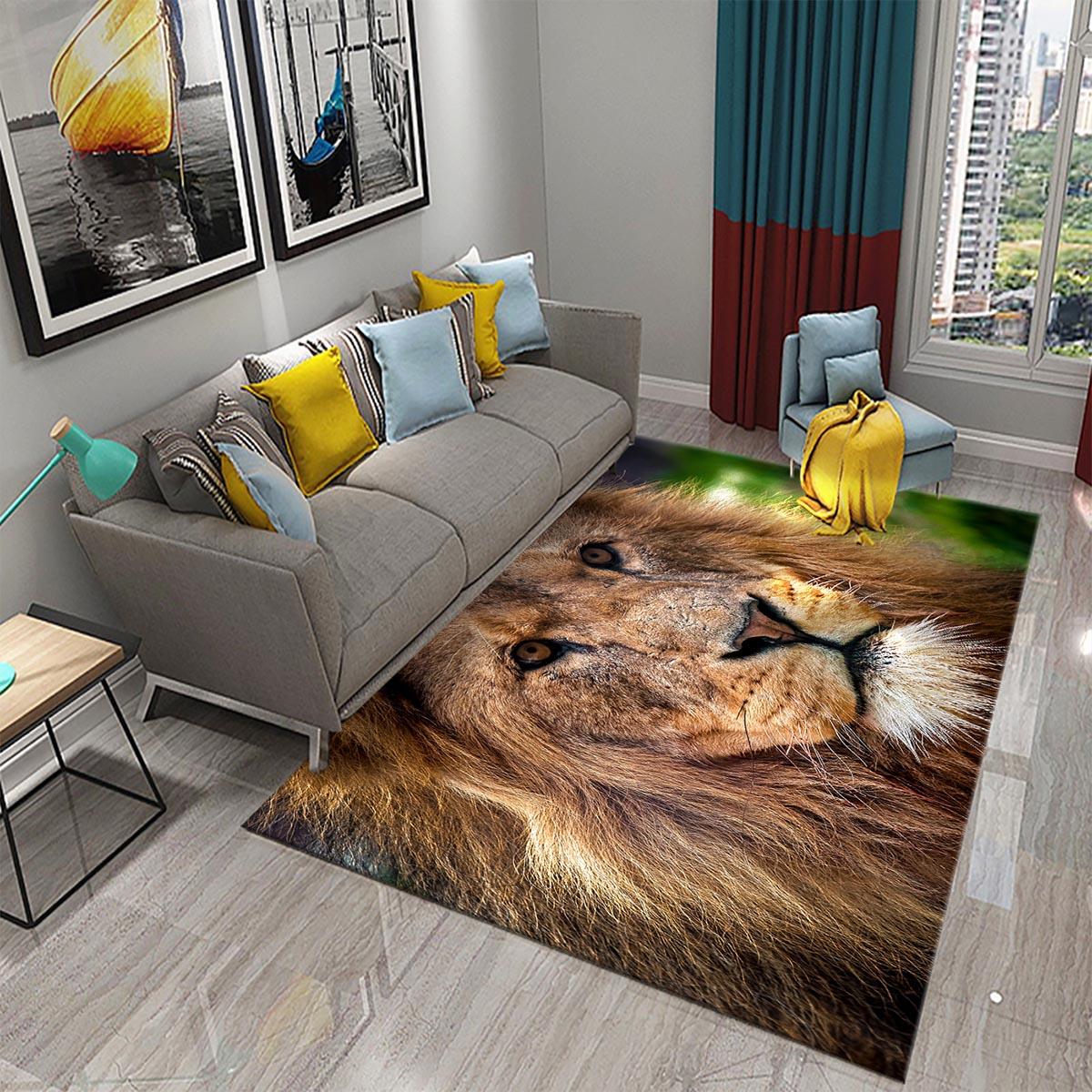 

Нескользящий напольный коврик для кухни, гостиной, спальни, ванной комнаты, домашний коврик с изображением льва, милый коврик с изображением диких животных 40x60cm