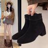 Non-slip Temperament Short Boots Casual New Martin Boots Women's 2025 British Style Fashion Retro Versatile Single Shoes