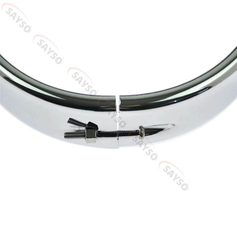 5.75" Motorcycle Visor Bezel Headlight Trim Ring LED HeadLamp Cover For Softail  FLSTC FLST FLSTFB 1994-2017 FLRT