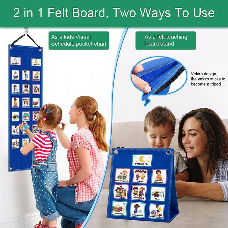 Toys Visual Schedule Sensory Montessori Parish Activities Time Learning Calendar German/Israeli Good Habits Training Games Kids
