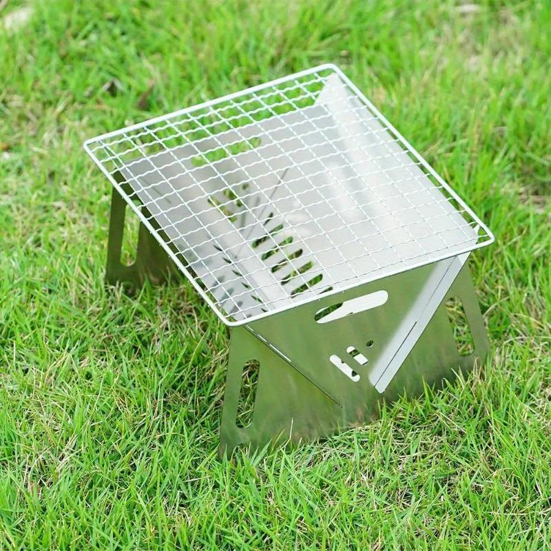 Durable Stainless Steel Charcoal Stove – Portable Folding BBQ Grill, Perfect for Camping & Outdoor Picnics