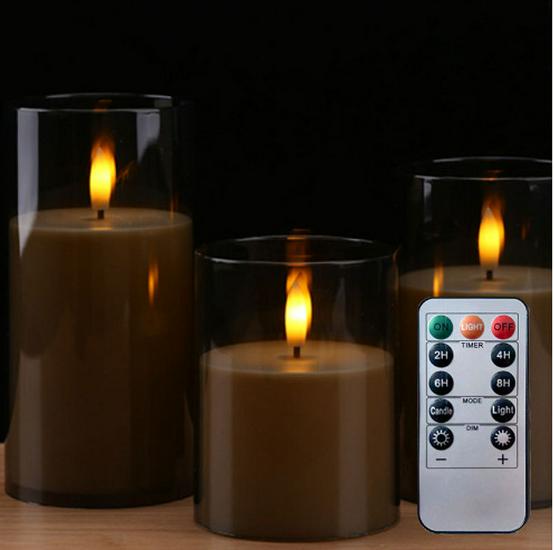 LED Remote Control Candle Light with Plastic Cover for Weddings, Bars, and Birthdays