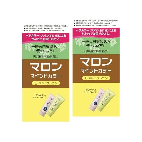 [Maron] Mind Color B Bright Brown 2P + Bonus (Gray Hair Dye)