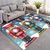 Christmas Nutcracker Soldier Snowflake Winter Print Area Rug Non‑Slip Rectangular Floor Mat Home Decor