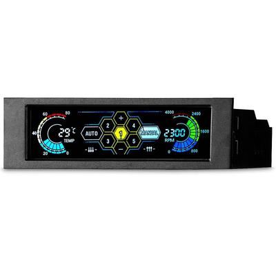 STW 5,25" 5-Kanal-Touchscreen-Lüftersteuerung, Geschwindigkeitsregelung, LCD-Frontplatte