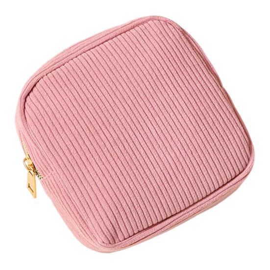 

Косметичка с застежкой-молнией, водонепроницаемая, портативная, компактная, дизайн, органайзер для гигиенических салфеток, сумка для хранения косметики розовый