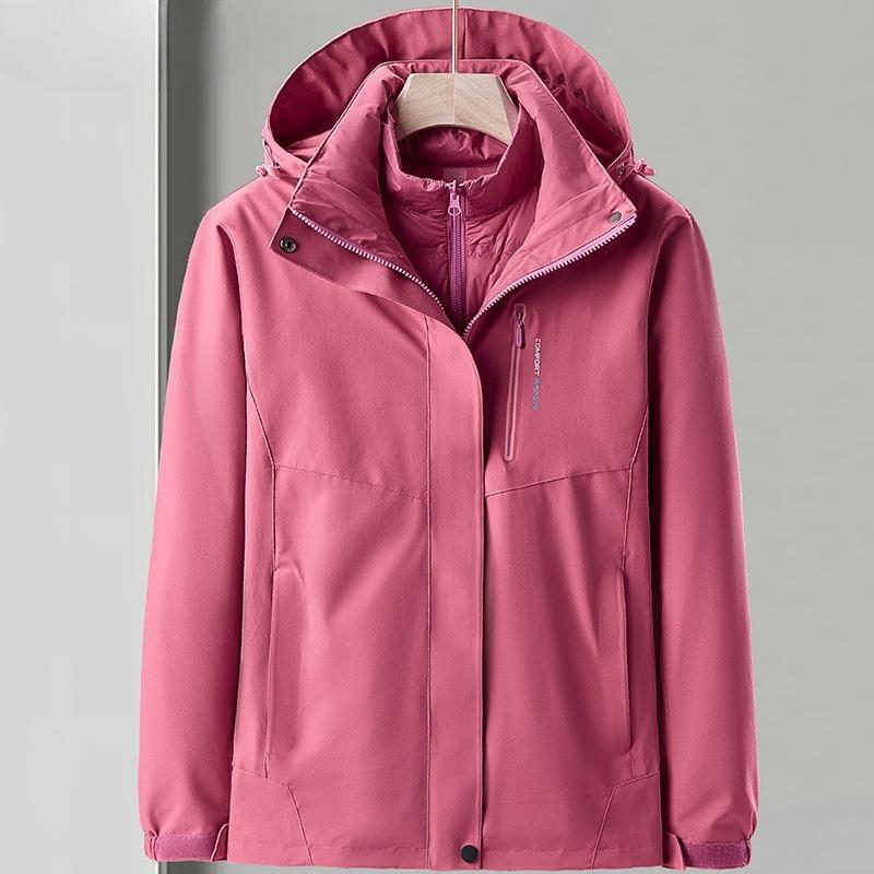 Winter Jacket Windproof Waterproof Autumn and Winter Three-in-one Feather Rong Liner Two-piece Jacket