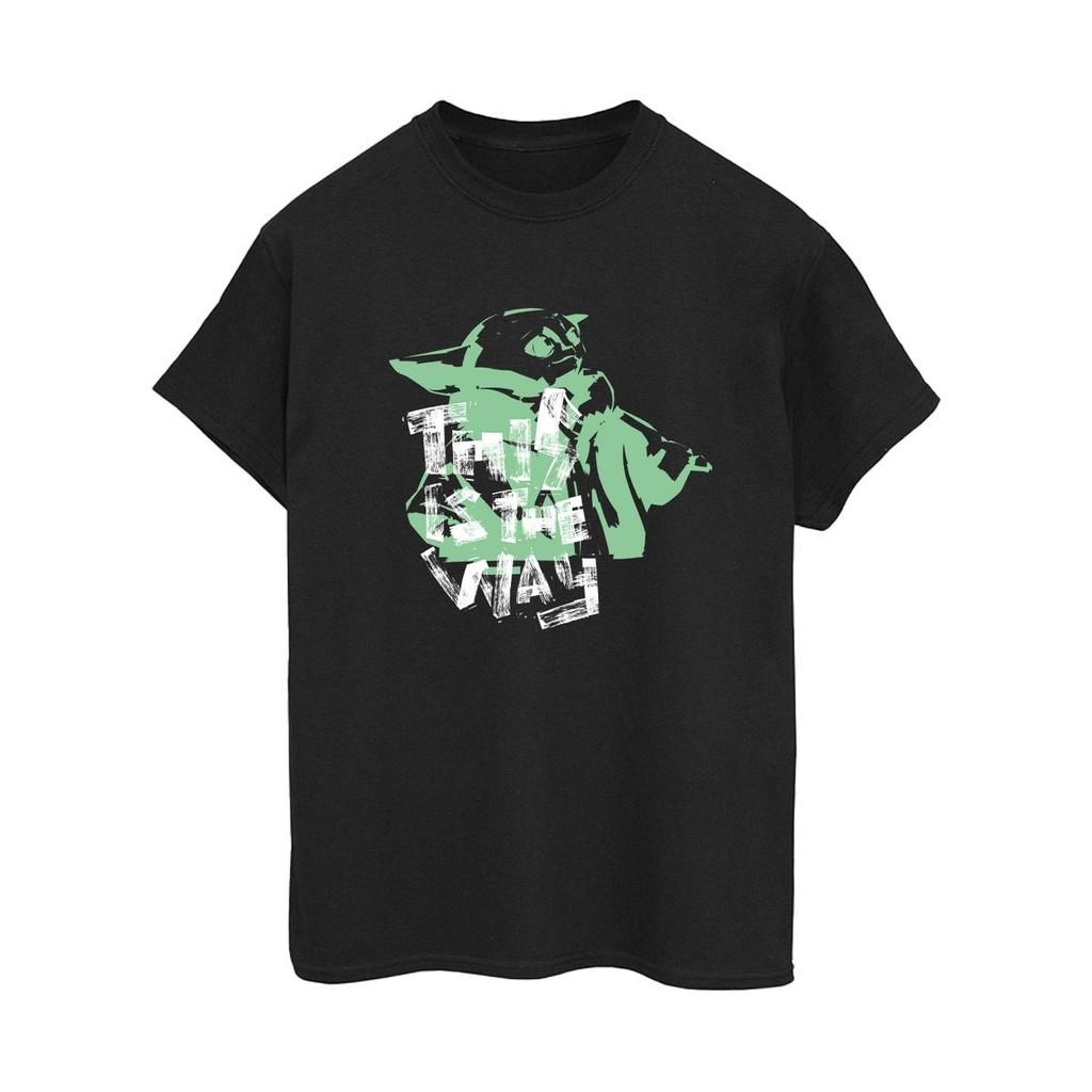 STAR WARS Womens/Ladies The Mandalorian This Is The Way Grogu Cotton Boyfriend T-Shirt