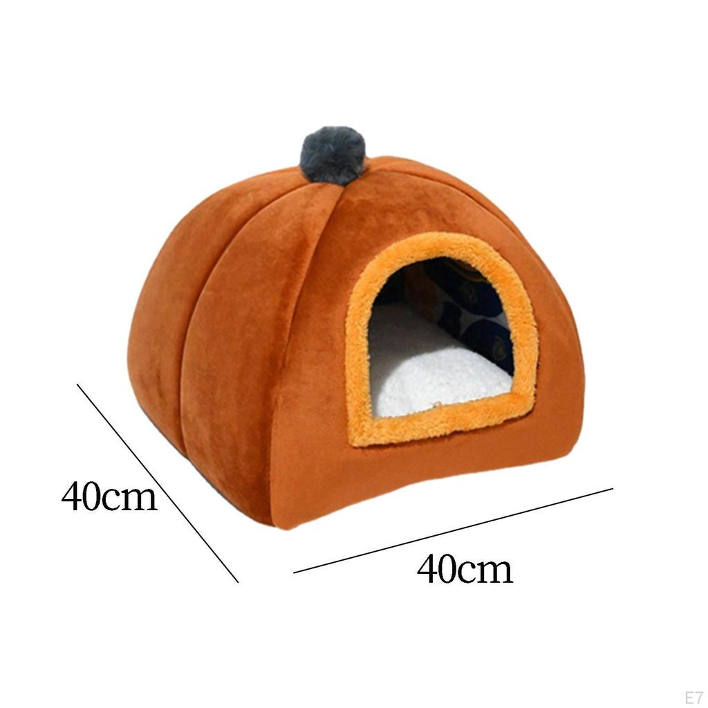 Cat Bed Nest with Removable Washable Cushion Sleeping Semi Enclosed Self Warming