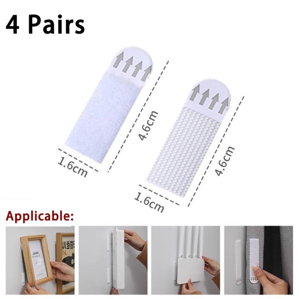 4 Pairs Punch-free Photo Frame Tape Strips Self Adhesive Poster Frame Hanging Stickers  Home Office