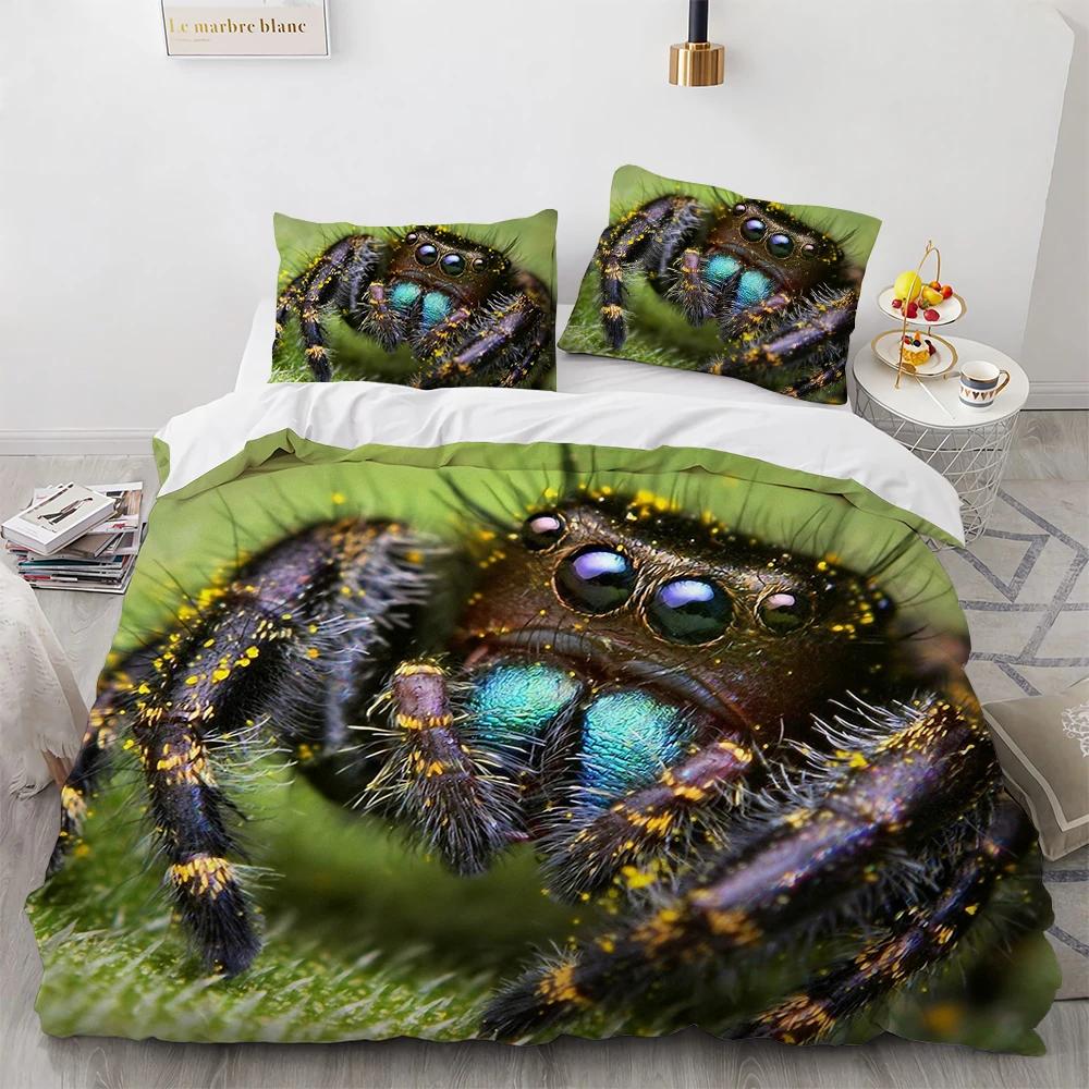 

Spider Web Beding Soft Duvet Cover Set Halowen Theme Print Warm Comforter Cover Young Boys Young Girls Bedrom Decor Bedclothes for Ziper Closure 100*200cm Single