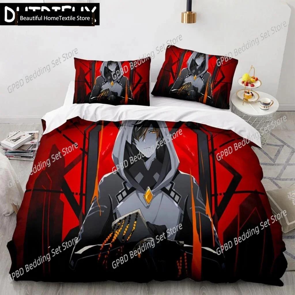 Genshin Impact Anime 3D NEW Duvet Cover Pillowcase Bedding Set Adult Boy Girl Bedroom Decoration Children Single Double Large