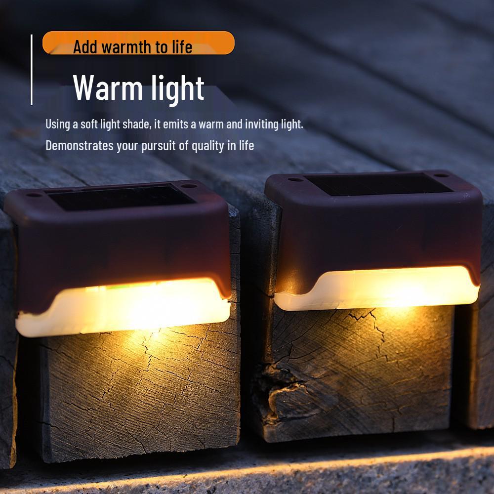 Solar Rainproof Step & Stair Lights for Outdoor Walls & Fences