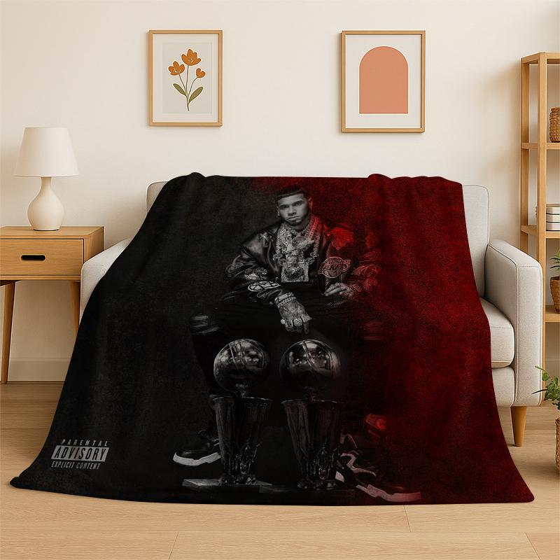 Rapper Free Anuel AA Hip Hop Flannel Blanket Soft Warm Throw Blanket for Bedroom Living Room Bed Travel Camping Picnic Gift