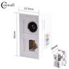 Glass Panel Wall EU Israel Italy Socket + WIFI Tuya Smart Switch + TV Internet Jack Type-C USB Charger Connector DIY Module