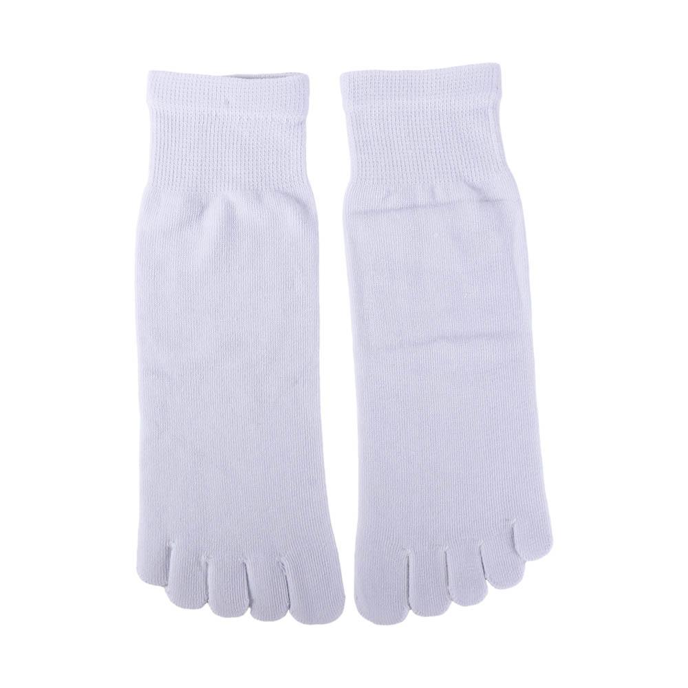 

Toe Socks Men cotton Five Fingers Socks Breathable Short Ankle Crew Socks Sports Running Solid Color Black White Grey Male Socks білий