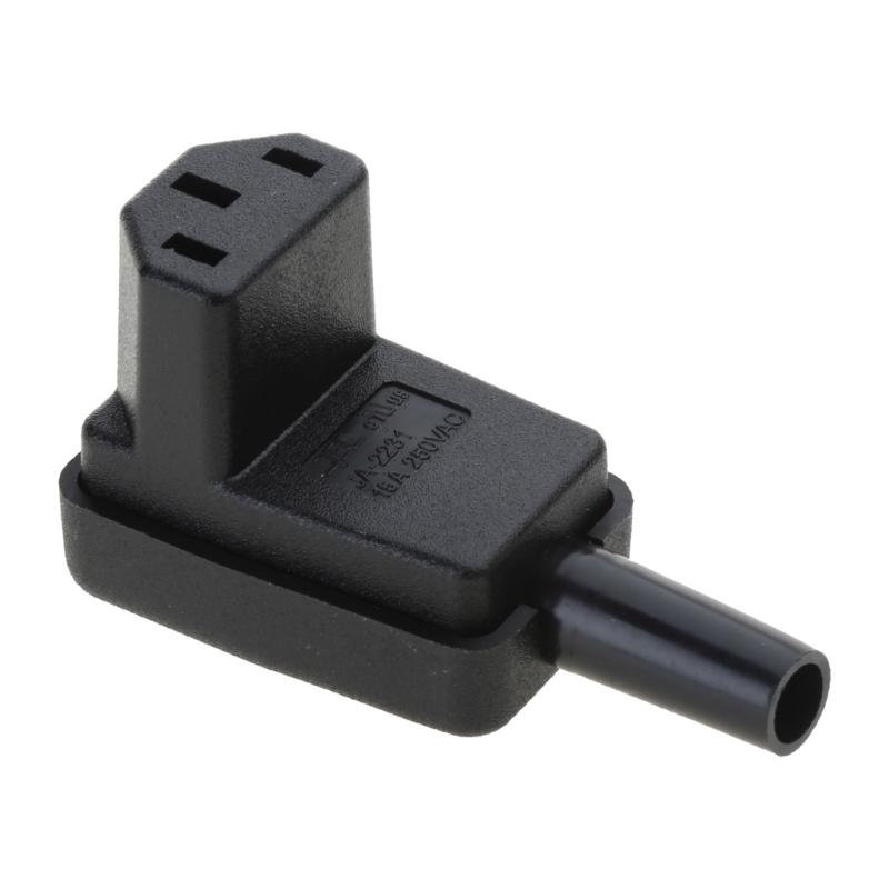 1PC C13 Female Plug Cable Connector 90 Degree Angled IEC 320 AC 10A 250V Power Cord Connecting Plug