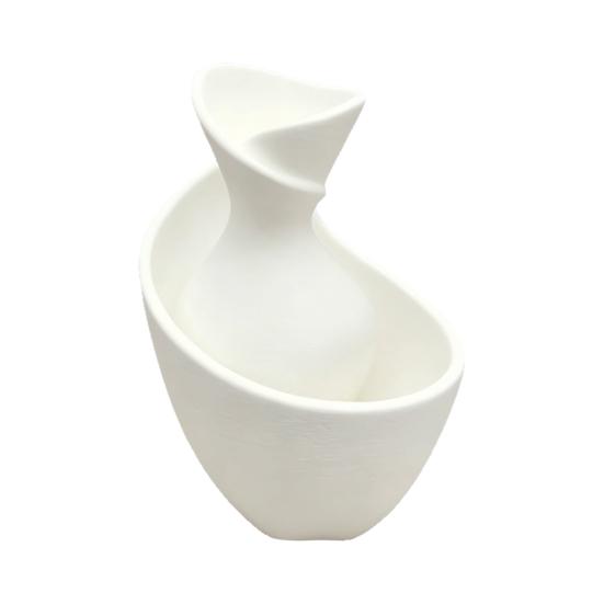 3D Printed Vase Minimalist Modern Flower Vase for Pampas Grass Dried Flowers Boho белый