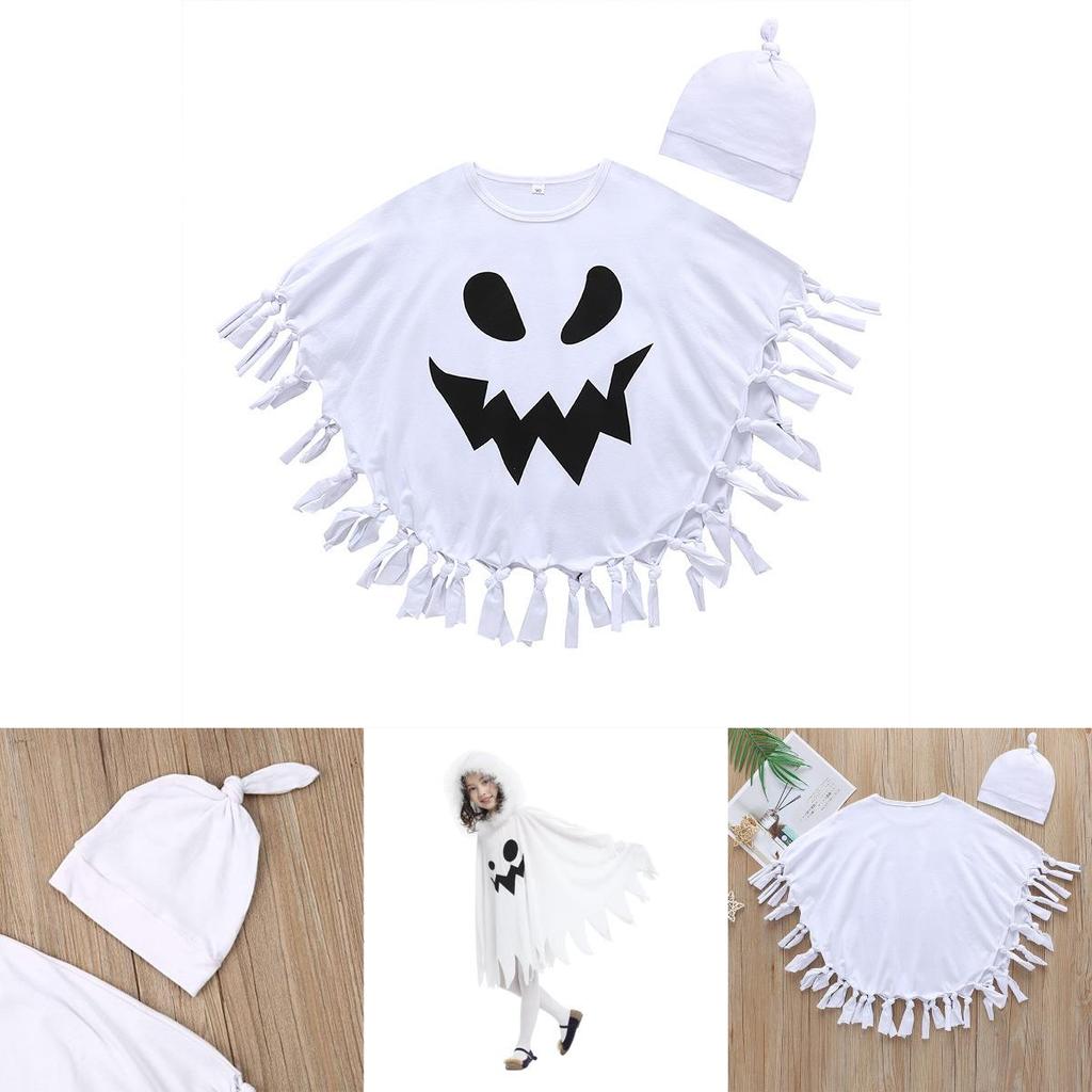 Halloween Geisterumhang Cape für Kinder Cosplay Kostüme Party Rollenspiel
