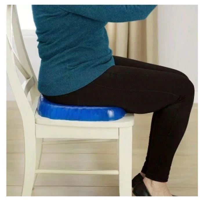 Coussin de siège - Gel de Silicone - Design nid d'abeille - Amovible - Lavable - Rectangulaire