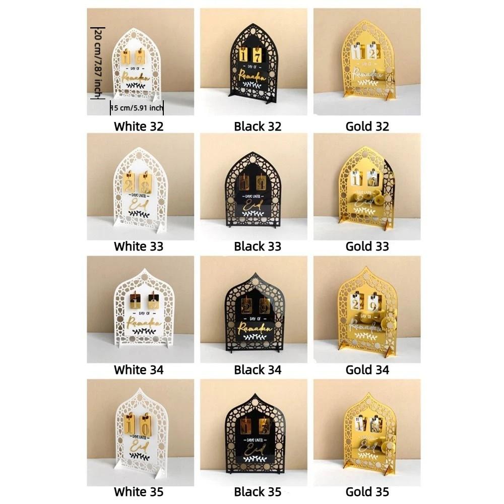Acrylic Ramadan Countdown Calendar Mirror Surface Eid Mubarak Decoration  Eid Al-Fitr