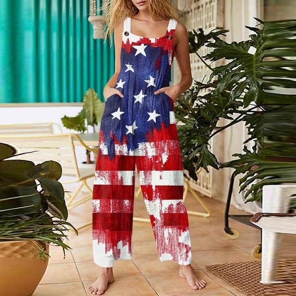 Dámské ležérní overaly kombinézy Nastavitelná ramínka léto bez rukávů Roztomilé pohodlné dupačky s kapsou