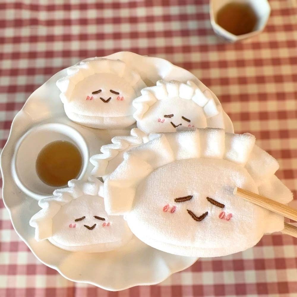 Charms Cartoon Plush Coin Purse Key Chain Earphone Storage Bag Cute Dumplings Coin Purse  Children