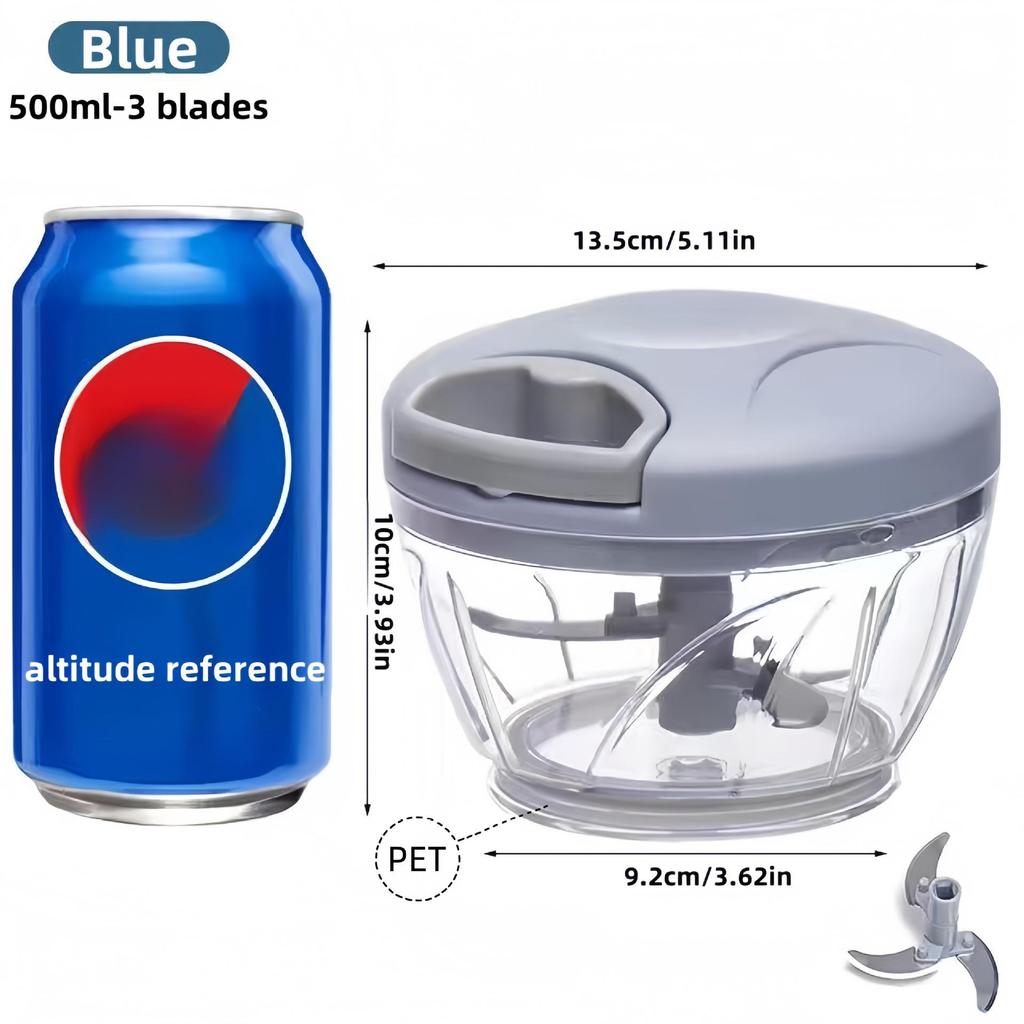 Multi-Function Garlic Press & Vegetable Chopper with Meat Grinder & Grater