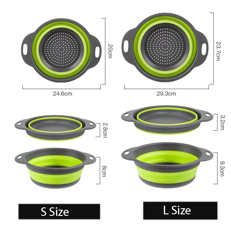 Over The Sink Colander Collapsible Chopping Board Storage Bucket Kitchen Washing Basket Vegetable Fruit Colanders Strainers New Kitchen Essentials