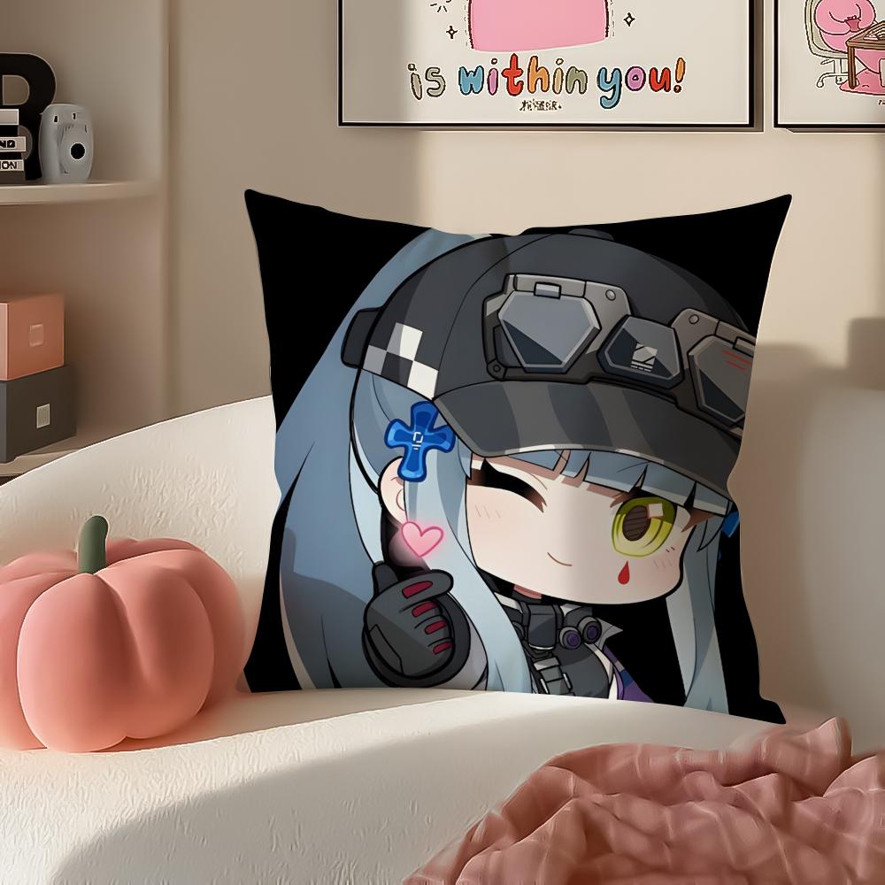 Vedio GGame GGirls Frontline Cushion Cover Pillowcase Short Plush Invisible zipper Room Sofa Cushion Cover