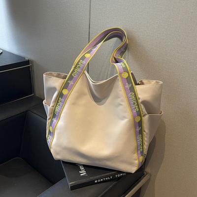 Niche Large-capacity Bag Women's 2025 New Portable Nylon Shopping Bag Going Out Shoulder Tote Big Bag